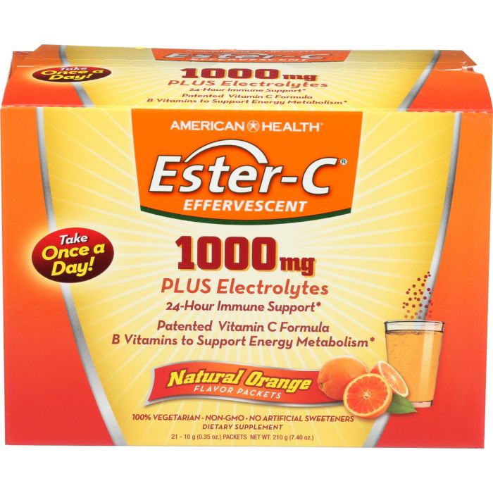AMERICAN HEALTH: Ester-C 1000mg Effervescent Orange, 21 ea
