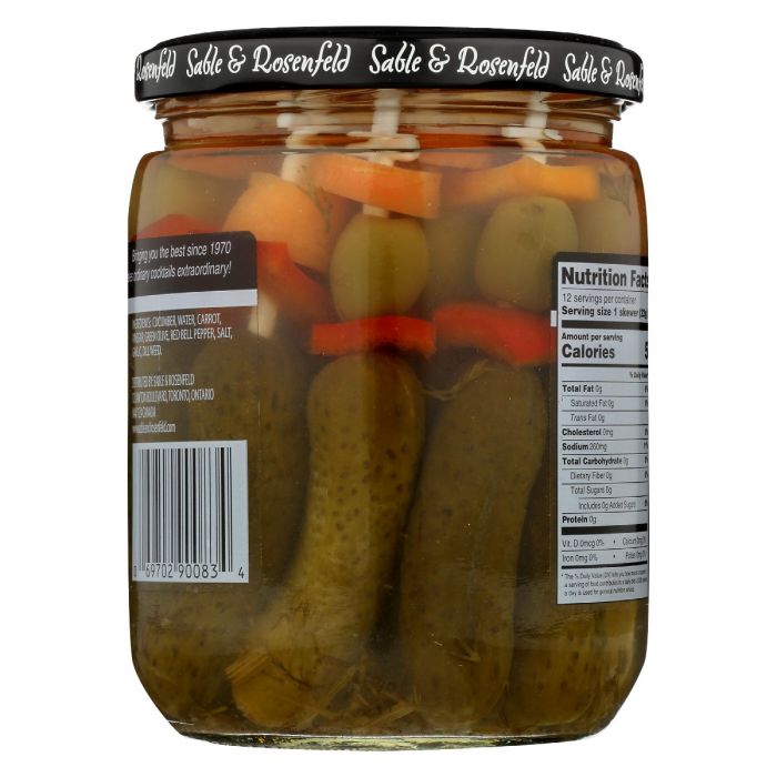 SABLE & ROSENFELD: Tipsy Cocktail Stirrers Pickle Garlic and Dill, 16 oz