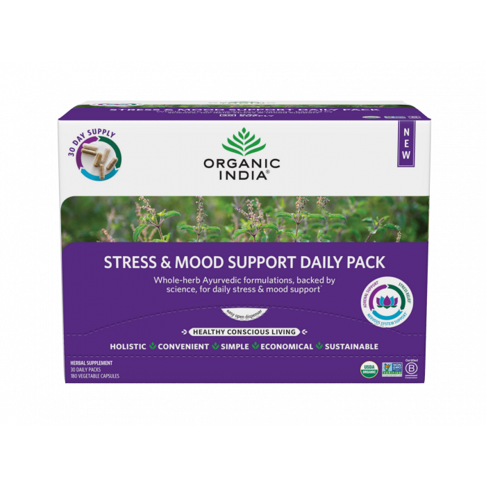 ORGANIC INDIA: Stress Mood Daily Pack, 180 cp