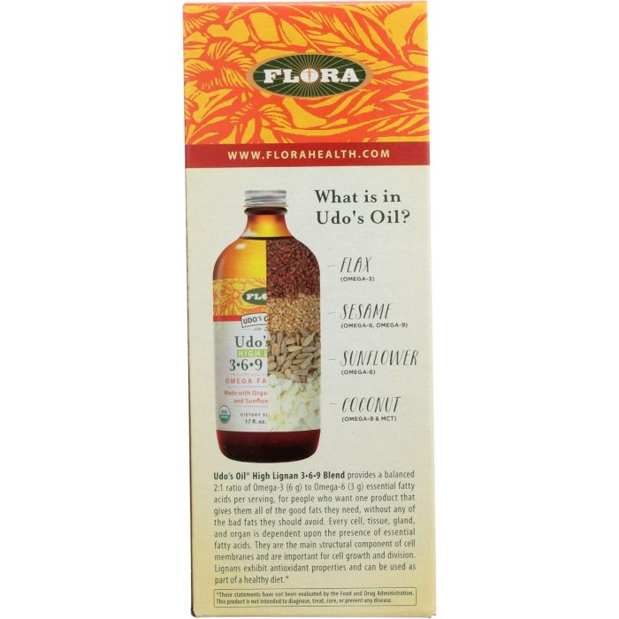 FLORA HEALTH: Udos Oil High Lignan 3 6 9 Blend, 17 fo