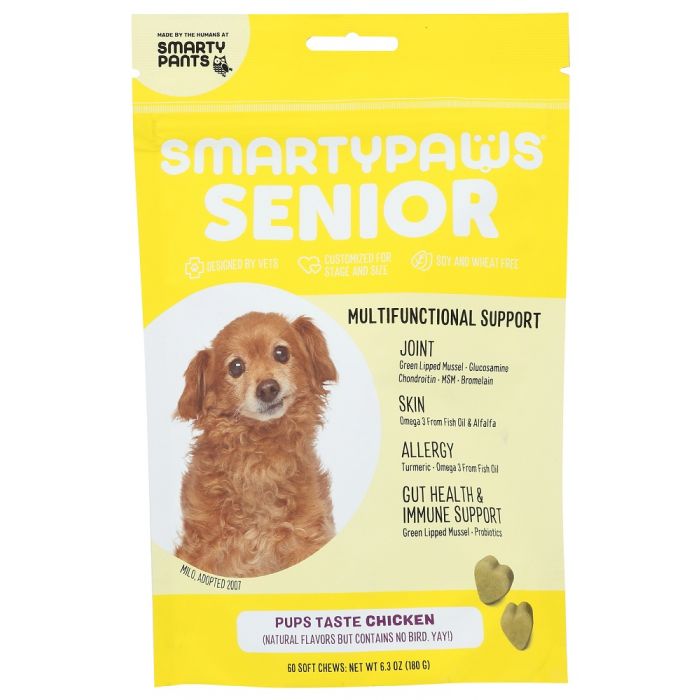 SMARTY PANTS: SmartyPaws Chicken Senior Formula, 60 pc