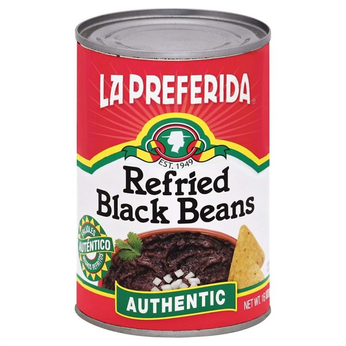 LA PREFERIDA: Authentic Refried Black Beans, 16 oz