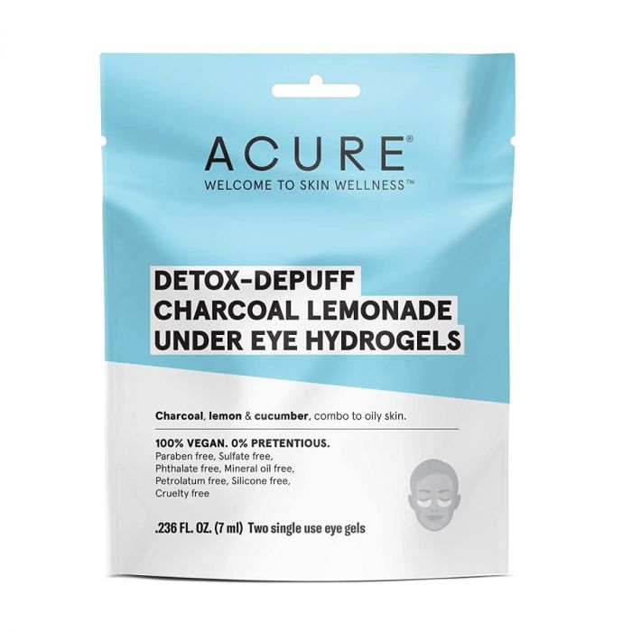 ACURE: Detox -Depuff Charcoal Lemonade Under Eye Hydrogels, 1 ea
