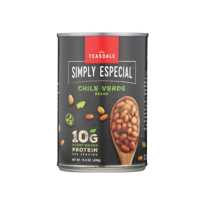 TEASDALE: Simply Especial Chile Verde Beans, 15.5 oz