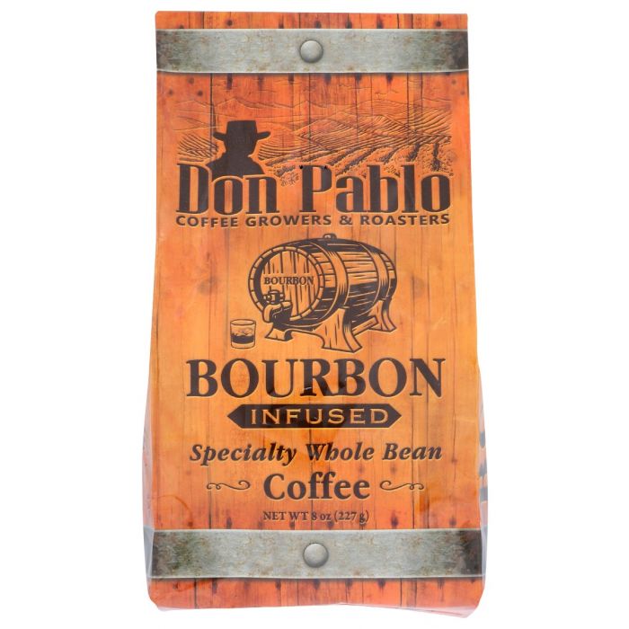 DON PABLO: Whole Bean Bourbon Infused Coffee, 8 oz