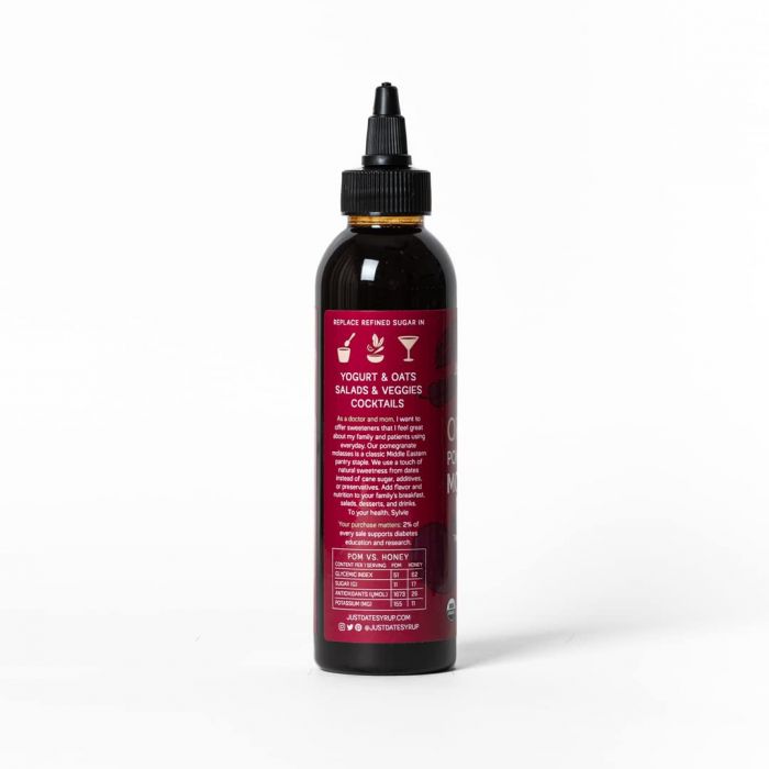 JUST DATE SYRUP: Organic Pomegranate Molasses, 8.8 oz