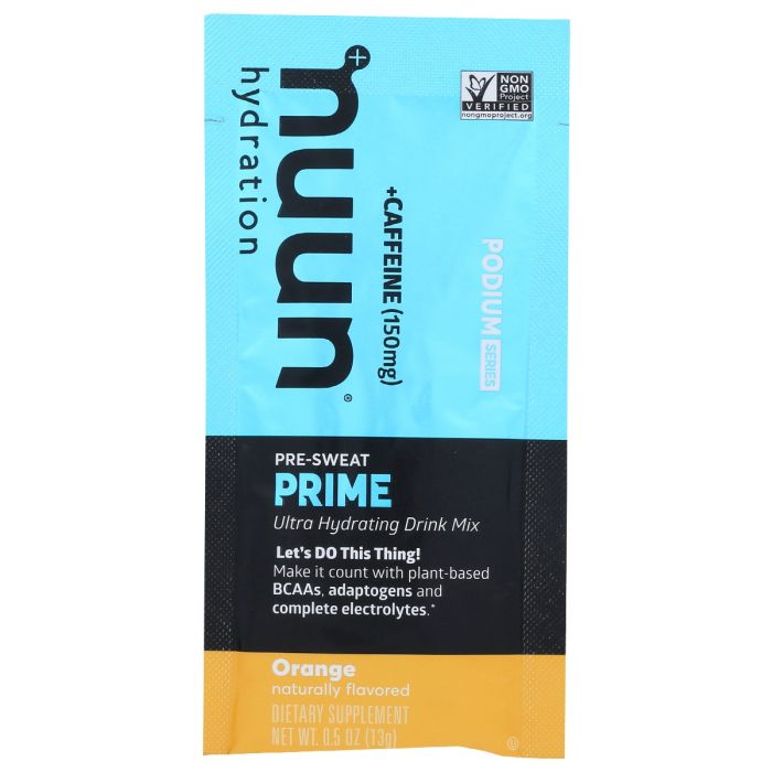 NUUN: Pre Sweat Prime Caffeine Orange Flavored Packet, 0.5 oz