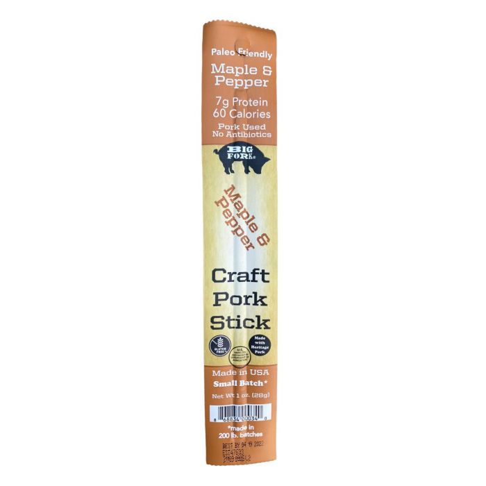 BIG FORK: Maple And Pepper Craft Pork Stick, 1 oz