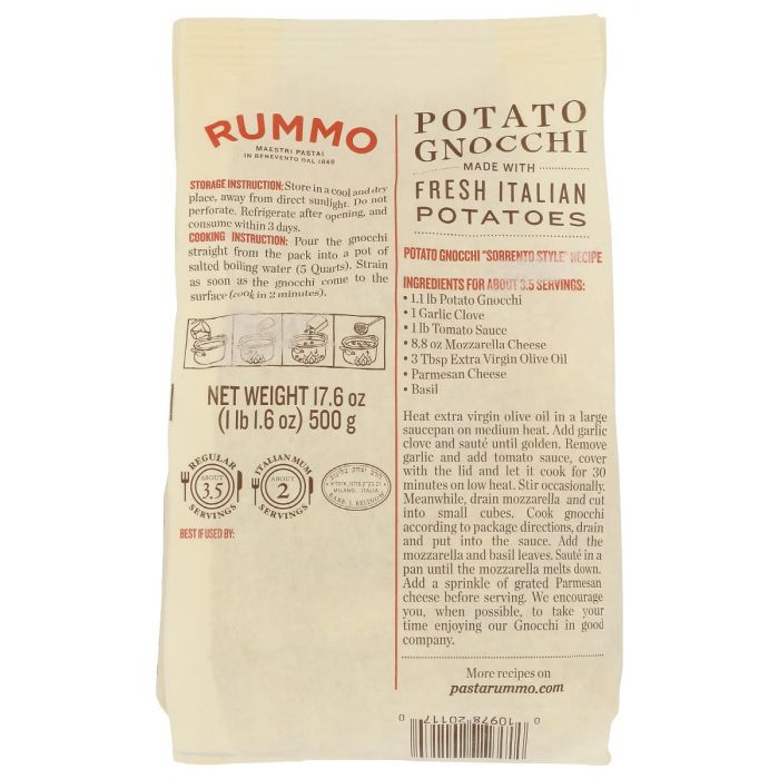 RUMMO: Potato Gnocchi, 1.1 lb