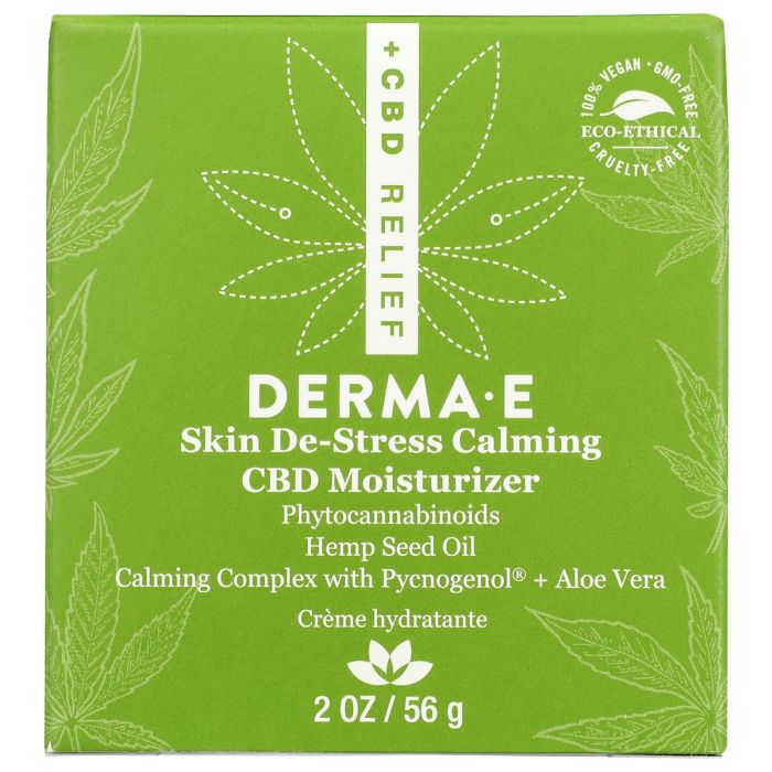 DERMA E: Skin De-Stress Calming CBD Moisturizer, 2 oz
