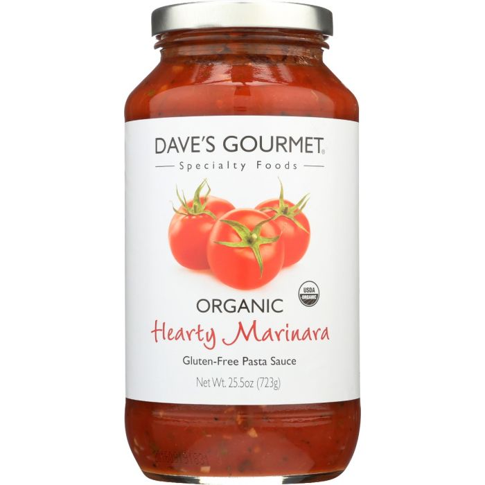 DAVES GOURMET: Sauce Hearty Marinara Org, 25.5 oz
