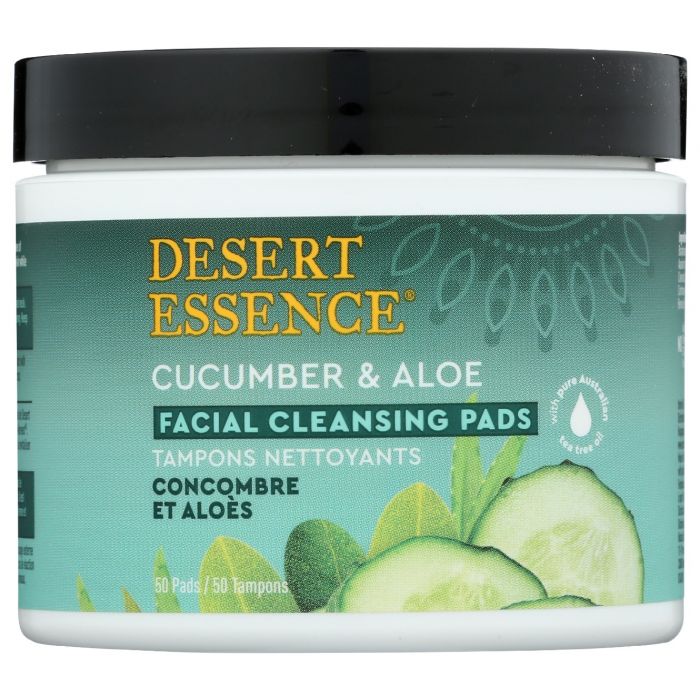 DESERT ESSENCE: Pad Cleansing Ccmbr Aloe, 50 pc