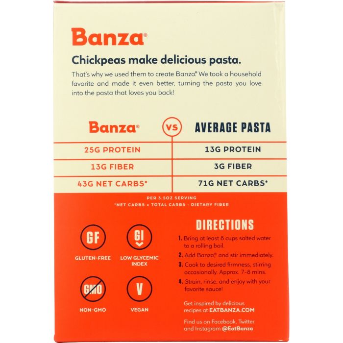 BANZA: Pasta Wheels Chickpea, 8 oz