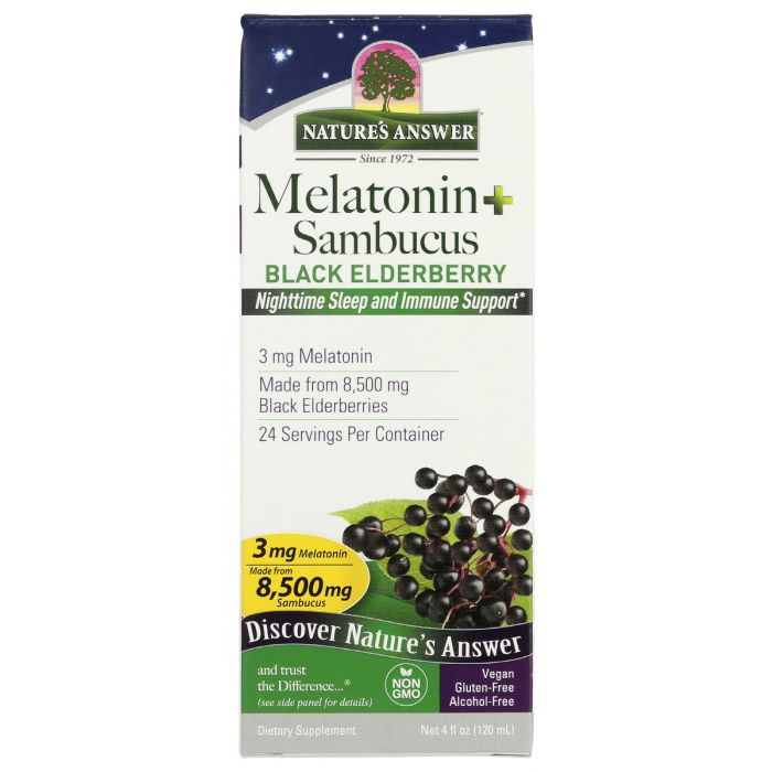 NATURE'S ANSWER: Melatonin Sambucus, 4 fo