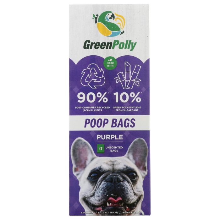 BIOBAG: Bags Unscntd Poop Purple, 45 bg