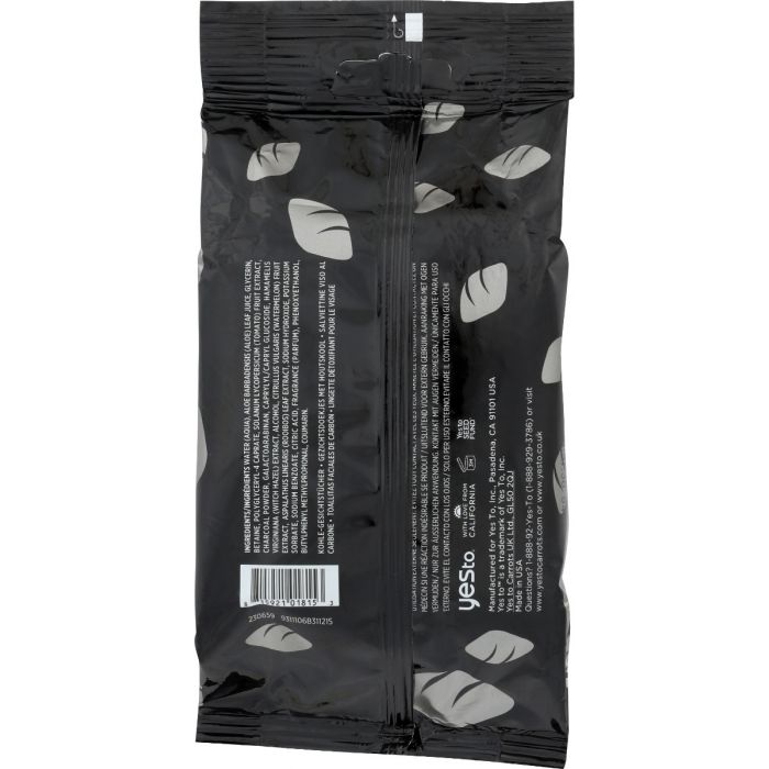 YES TO: Wipes Charcoal, 30 pc