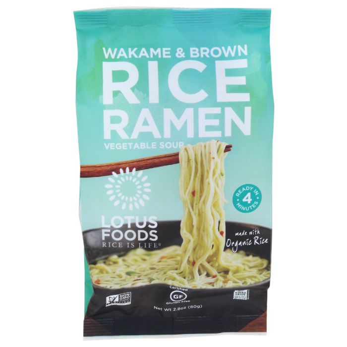 LOTUS FOODS: Wakame Brown Rice Ramen With Vegetable Soup, 2.8 oz