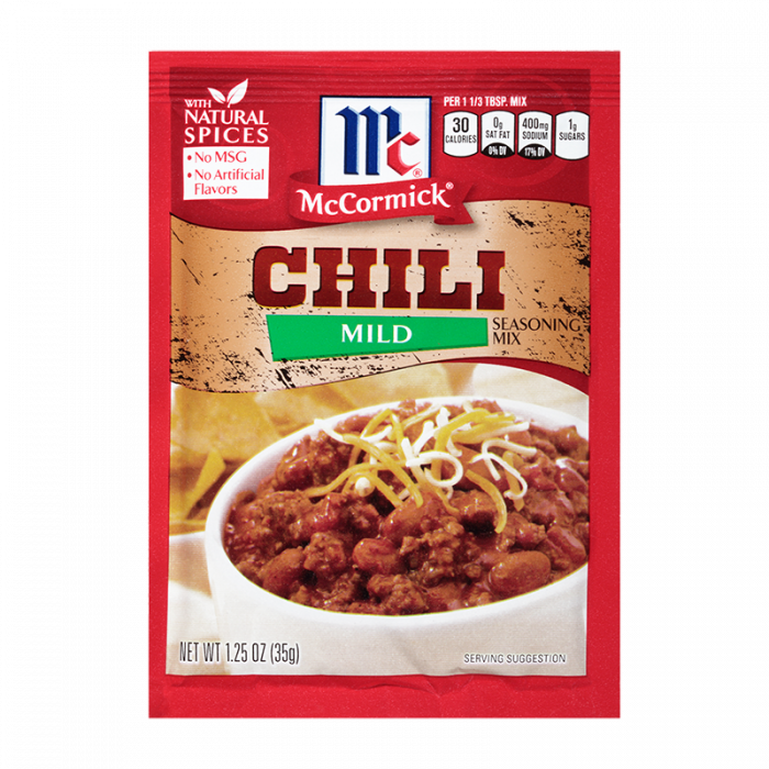 MC CORMICK: Mild Chili Seasoning Mix, 1.25 oz