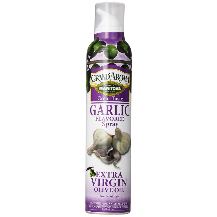 MANTOVA: Extra Virgin Olive Oil Garlic Flavored Spray, 8 oz