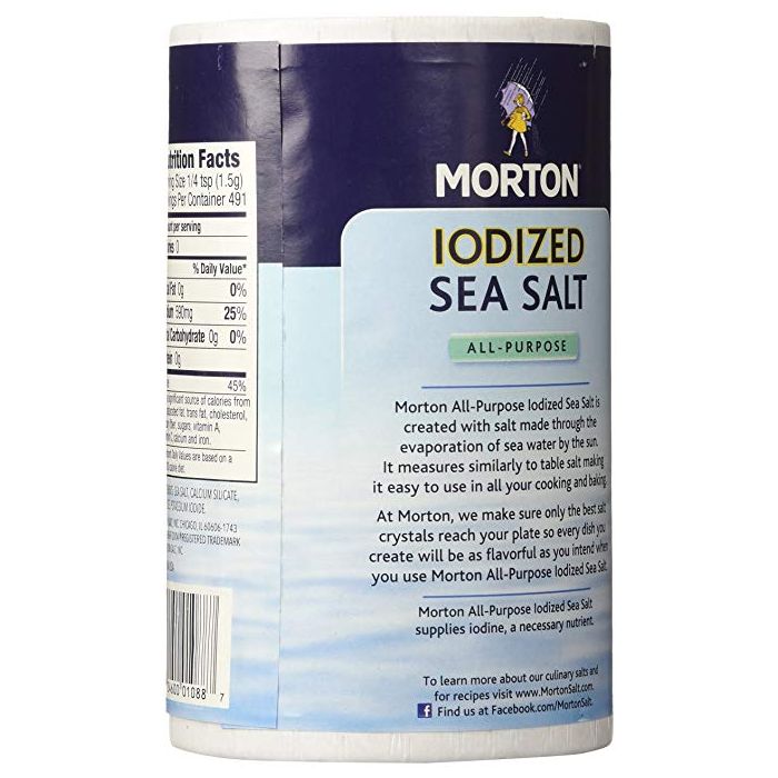 MORTONS: All-Purpose Iodized Sea Salt, 26 oz
