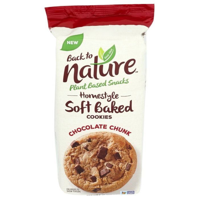BACK TO NATURE: Homestyle Soft Baked Chocolate Chunk Cookies, 8 oz