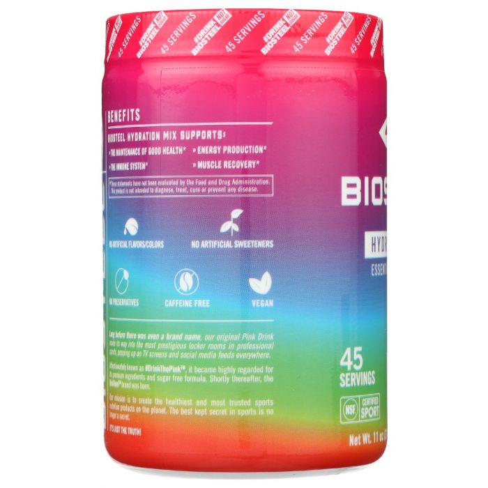 BIOSTEEL: Hydration Pwdr Rainbow, 11 oz