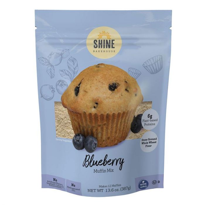SHINE BAKEHOUSE: Muffin Mix Blueberry, 13.6 oz