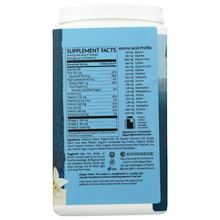 SUNWARRIOR: Clean Keto Protein Peptides Vanilla, 750 gm