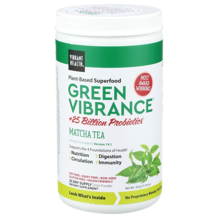 VIBRANT HEALTH: Green Vibrance Matcha Tea, 11.16 oz