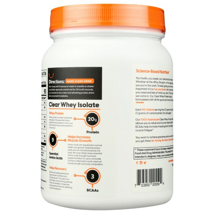DOCTORS BEST: Clear Whey Protein Isolate Fruit Punch, 529.2 gm